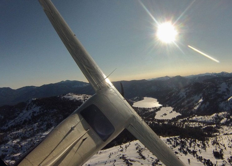 Getting lined up for the recon photo. Echo Lakes.