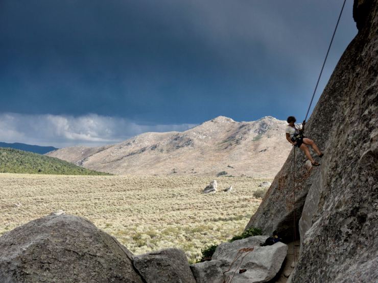 Bets Rappelling off "Elephant Rock"