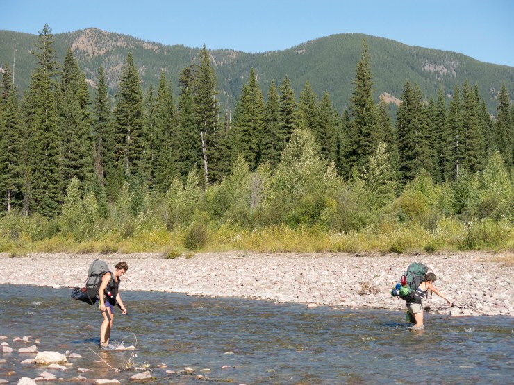 Fording the Middle Fork of the Flathead River