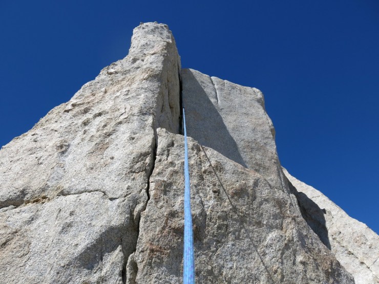 The top portion is a gnarly sustained lie back.  If you chicken out you can hand jam it.