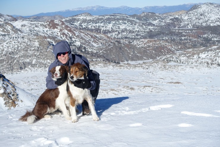 On top of Pyramid Peak, clear of icing.